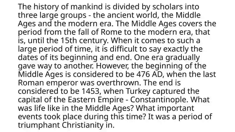Life in the Middle Ages 2