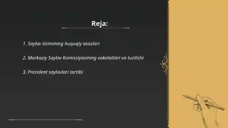 Saylov tizimining huquqiy asoslari 2