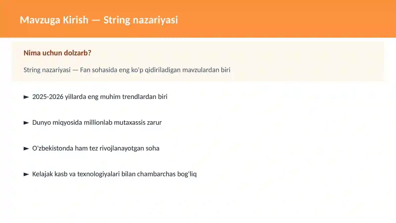 String nazariyasi 2