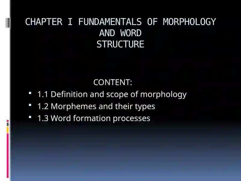 Morphological Construction of Words 2