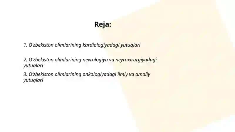 O‘zbekiston olimlarning tibbiyotdagi yutuqlari 2