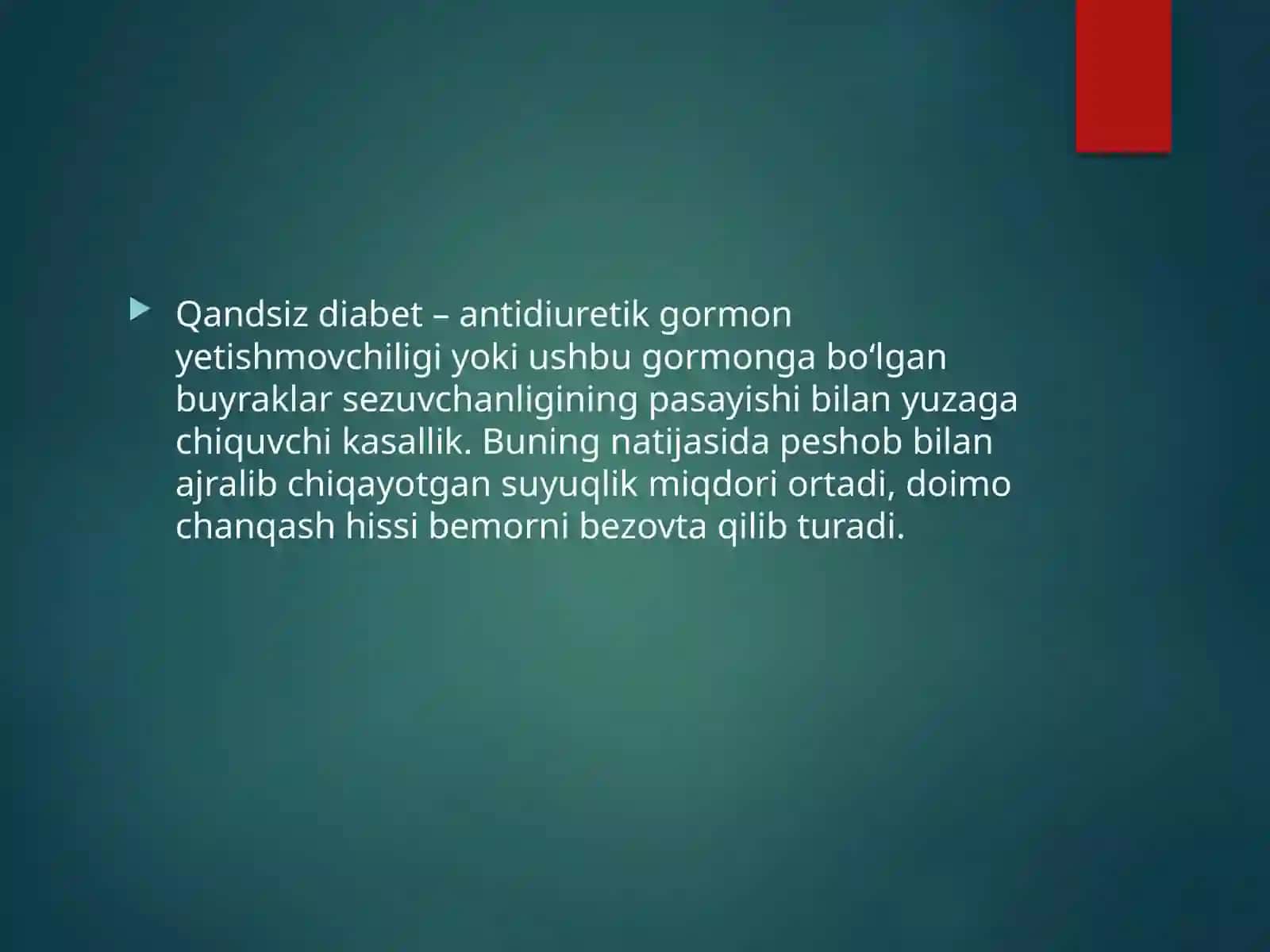 Qandsiz diabet 2