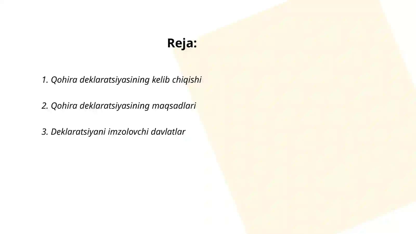 Qohira deklaratsiyasi 2