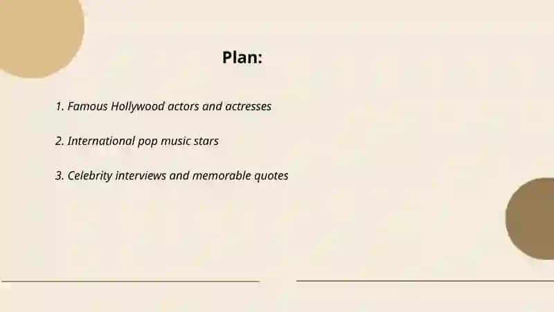 Celebrities in english 2