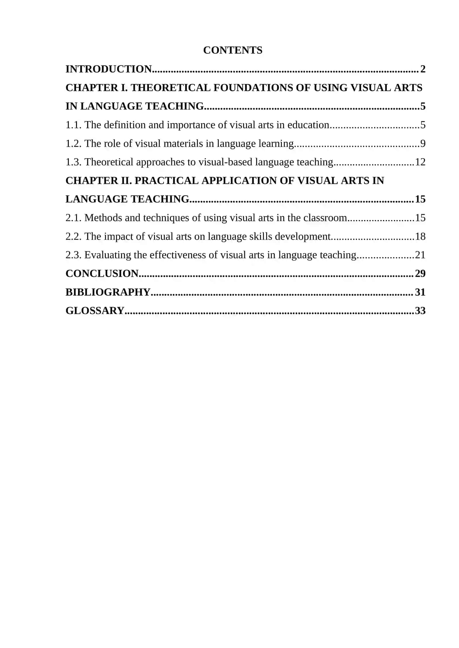 COURSE PAPER: Using visual arts to teach language 2