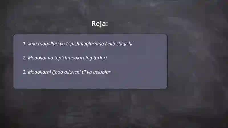Xalq maqollari va topishmoqlar 2