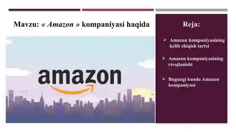 Amazon kompaniyasi 2