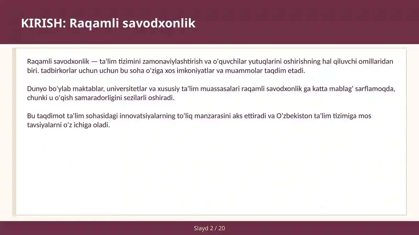 Raqamli savodxonlik 2