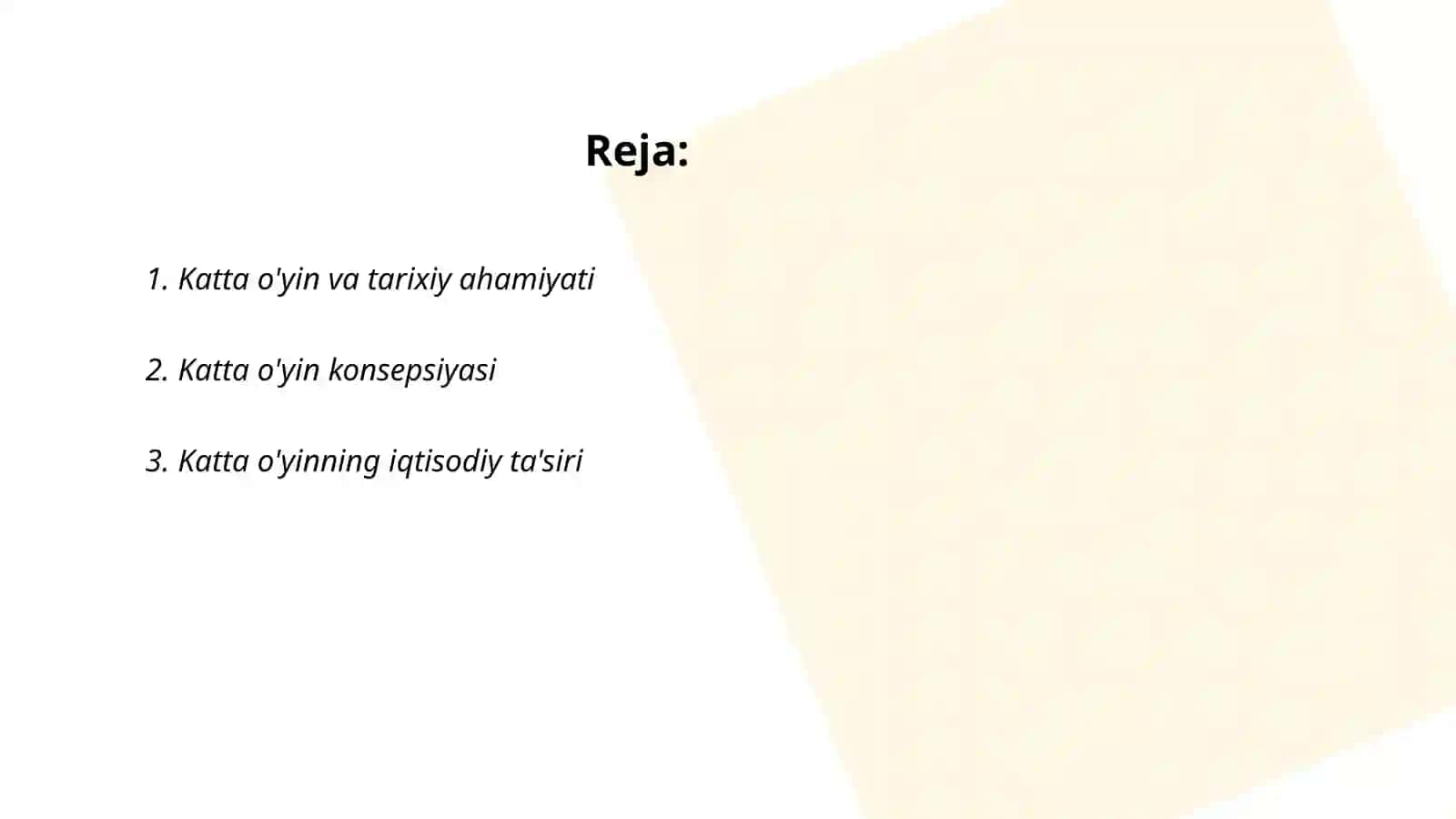 Katta o'yin konsepsiyasi 2