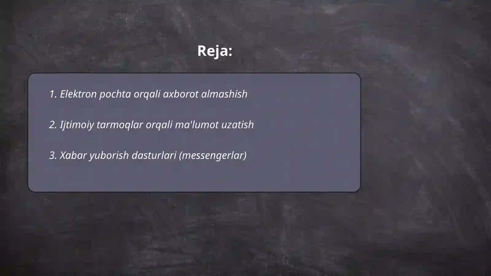Tarmoqda axborot almashish usullari 2