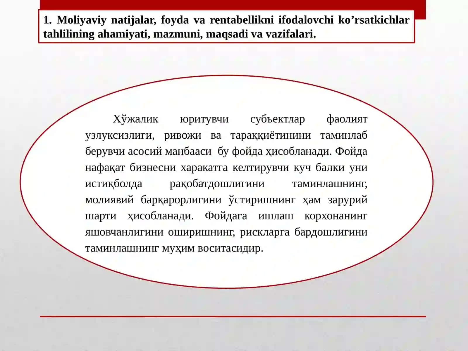 Moliyaviy natijalar va rentabellik tahlili 2