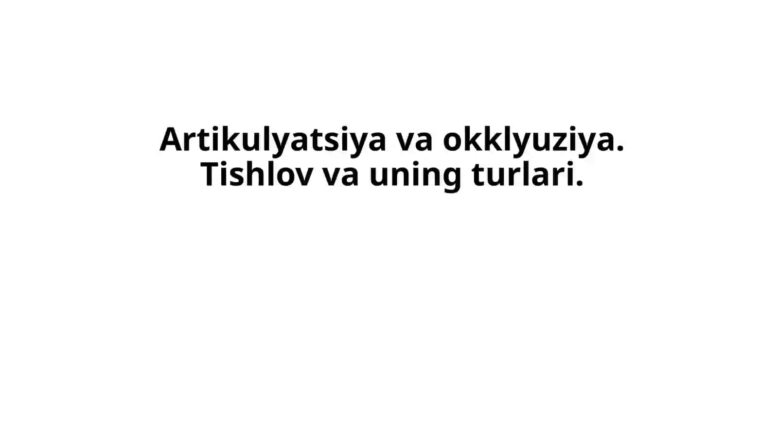 Ortopedik stomatologiya propedevtikasi 2