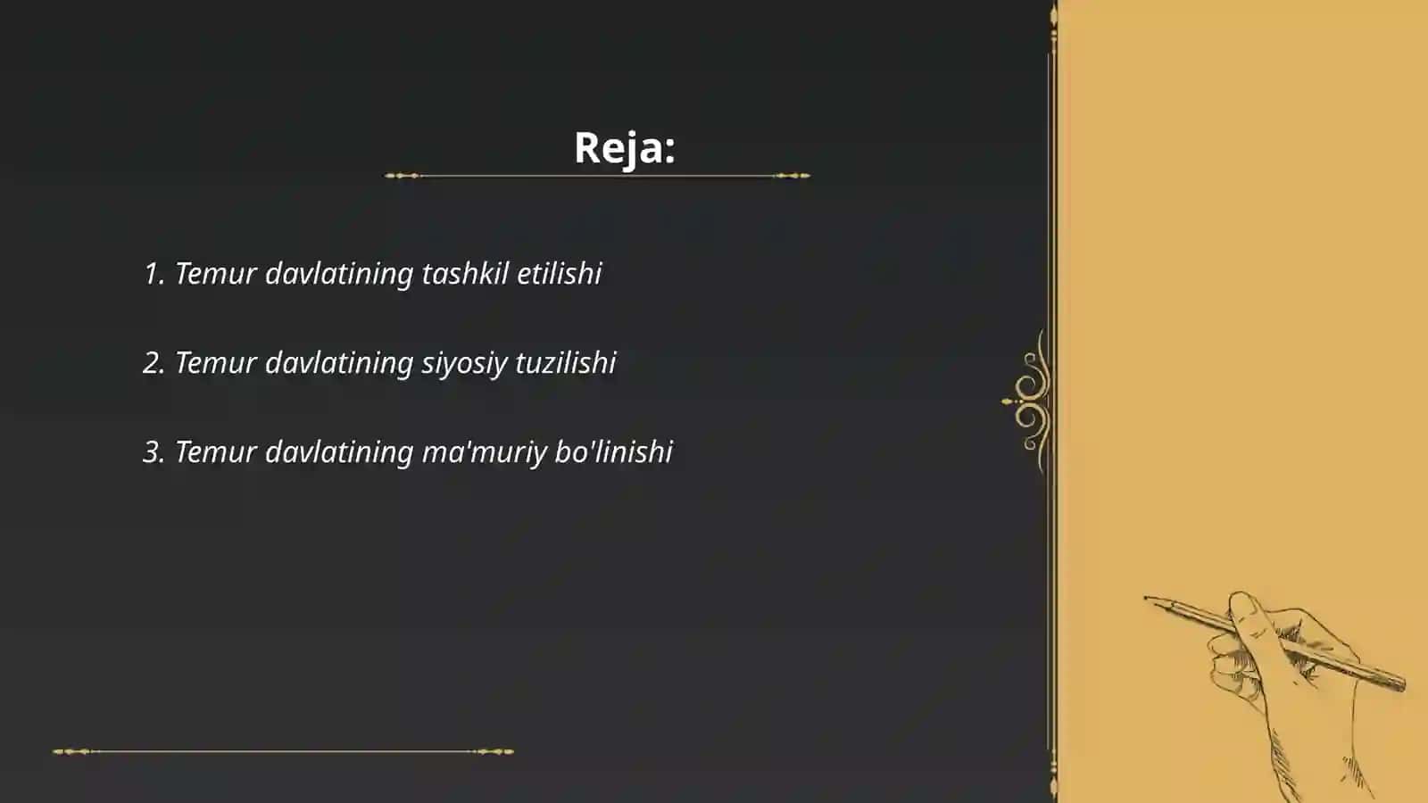 Temur davlatining tuzilishi 2