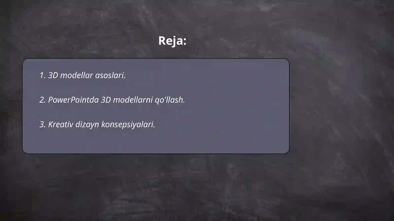 3D modellar asoslari 2