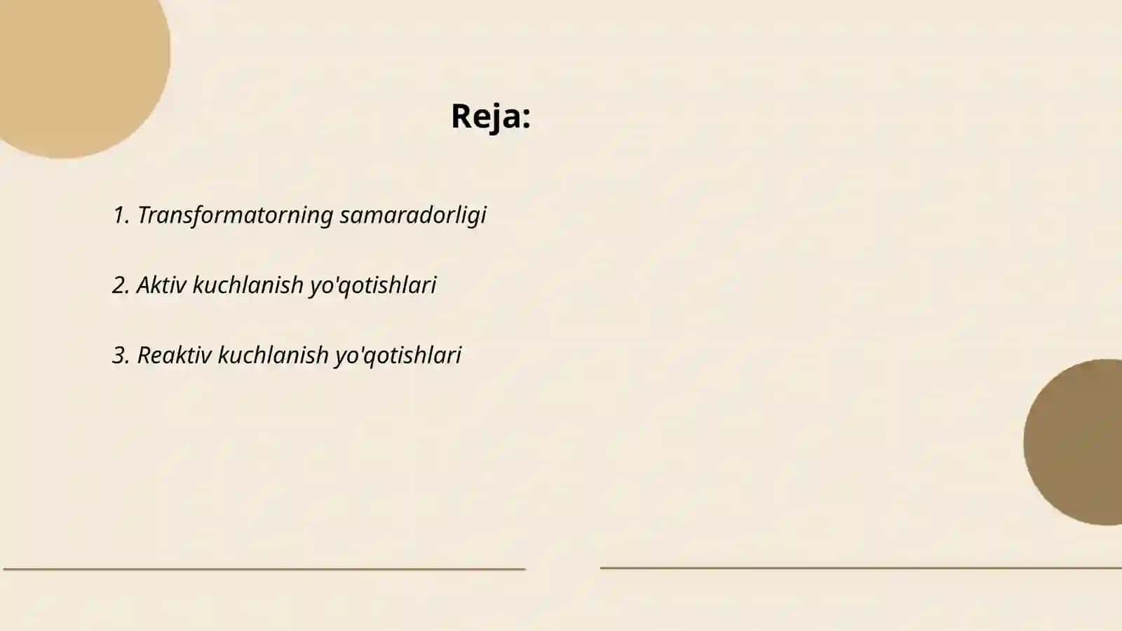 Uch cho’lg’amli transformatorlarda energiya isrofi 2
