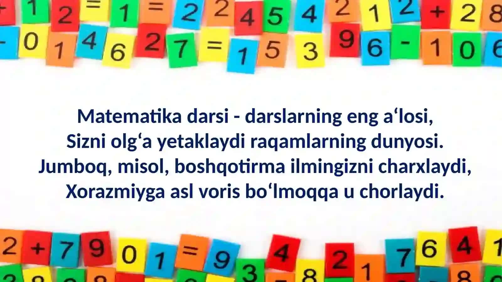 Matematika 1-SINF 2