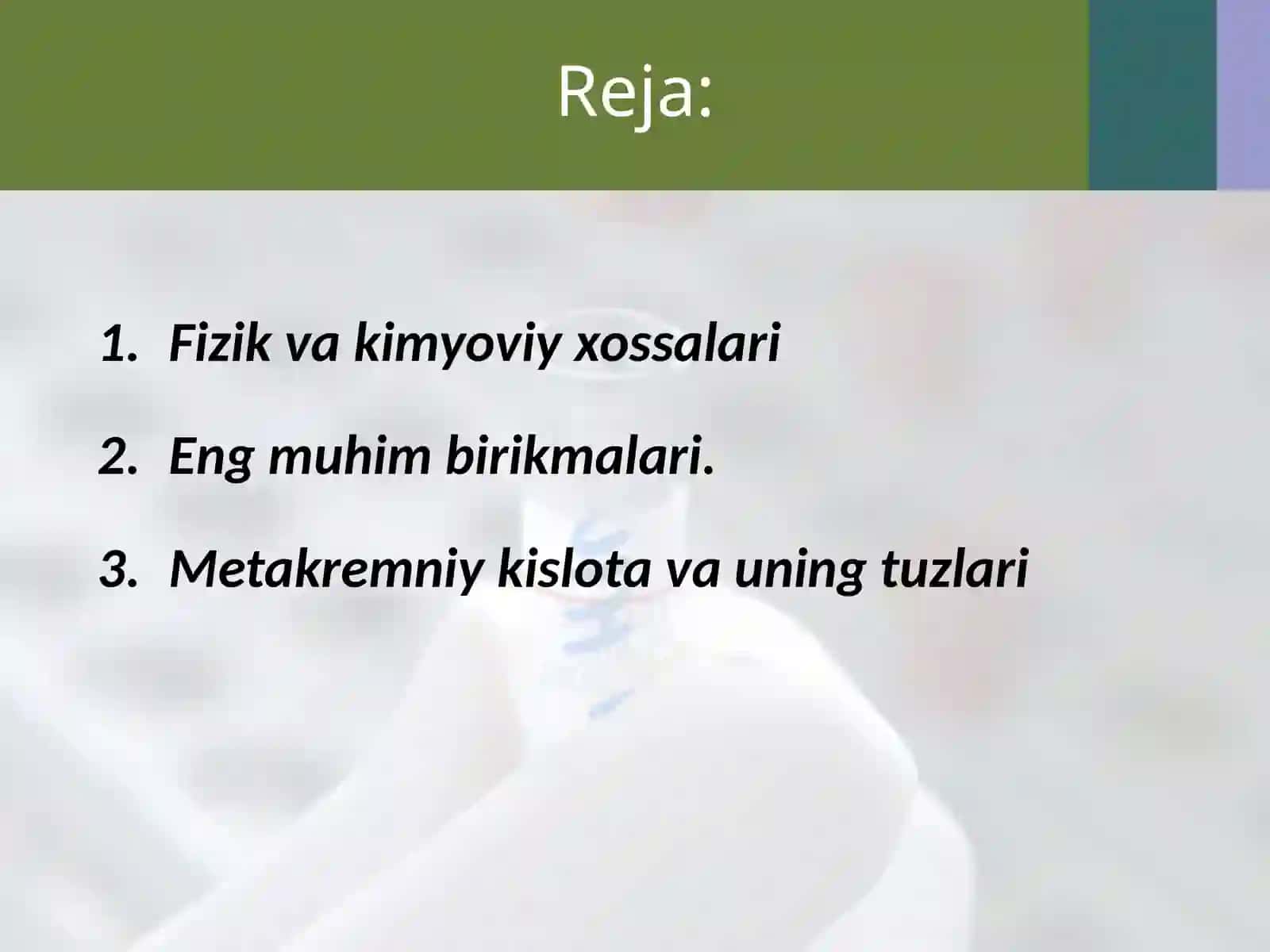Kremniyning xossalari 2