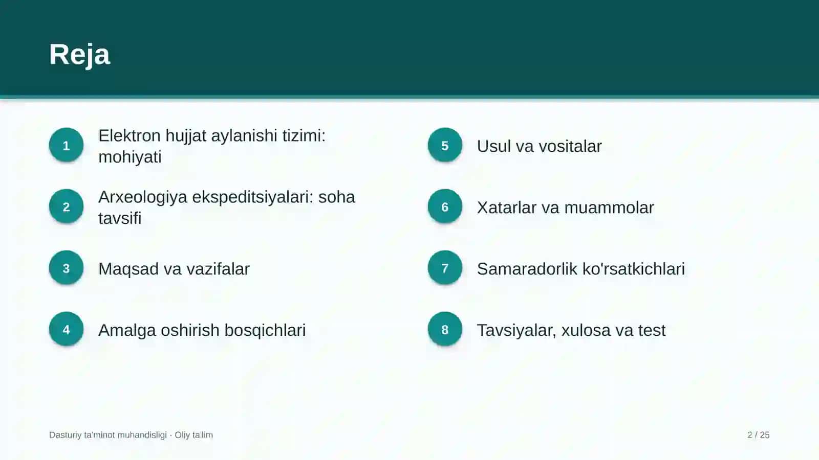 Arxeologiya ekspeditsiyalarida elektron hujjat aylanishi tizimini joriy etish 2