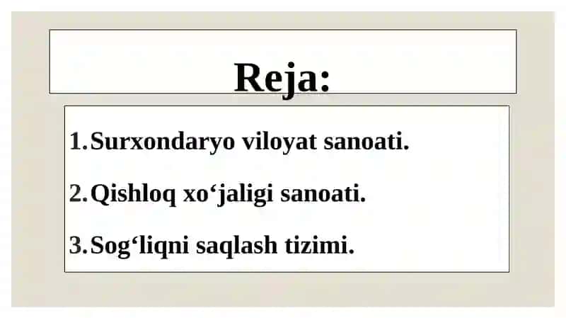 Surxondaryo viloyati sanoati 2