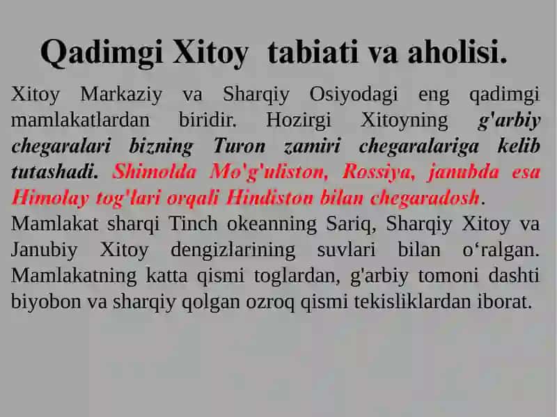 Qadimgi Xitoy 2