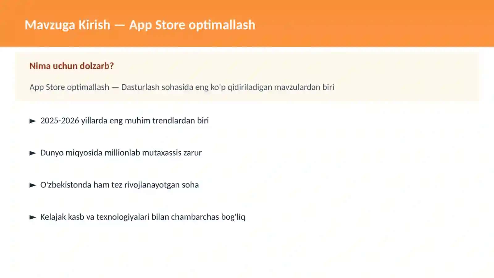 App Store optimallash 2
