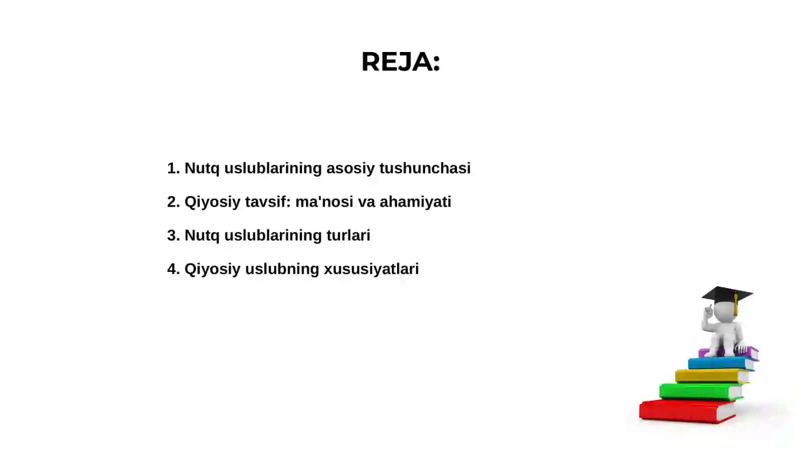 Nutq uslublarining qiyosiy tavsifi 2