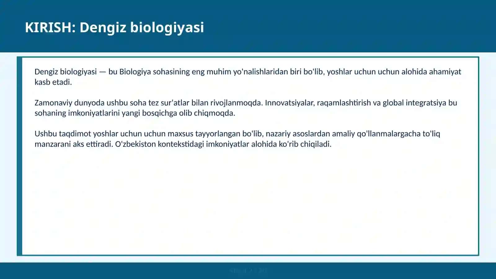 DENGIZ BIOLOGIYASI 2