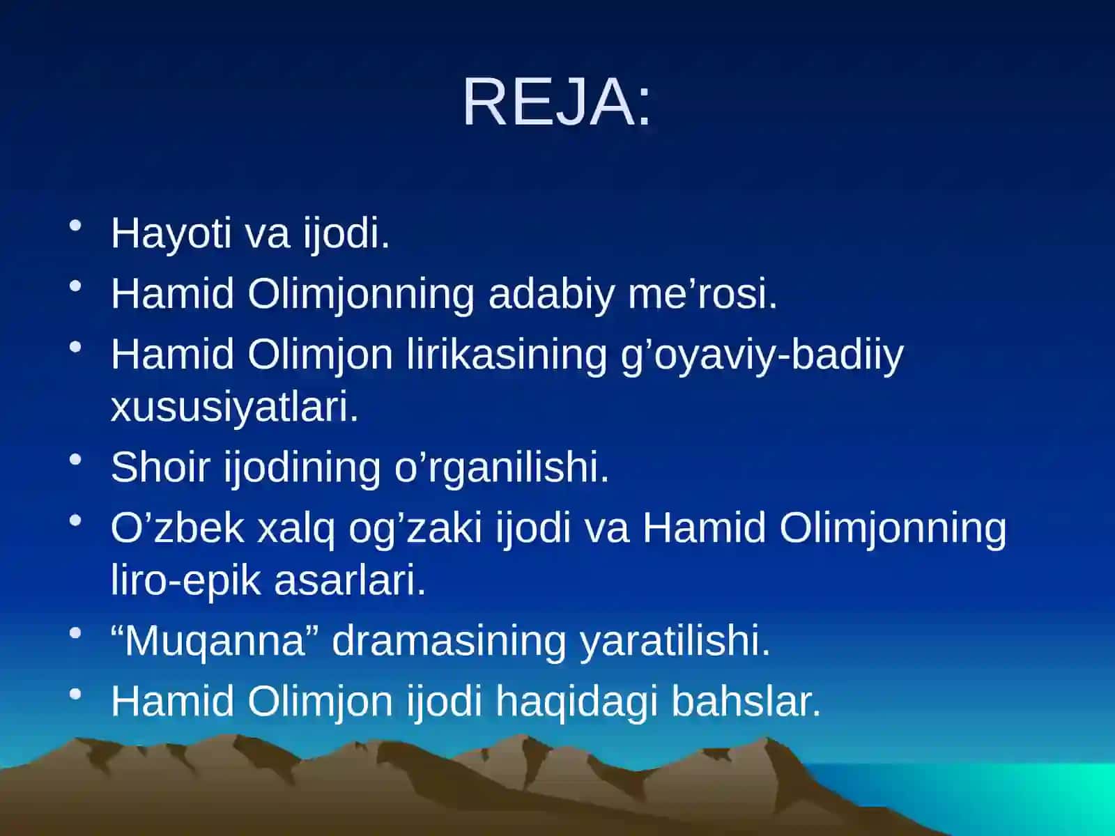 Olimjon H. Tanlangan asarlar 2
