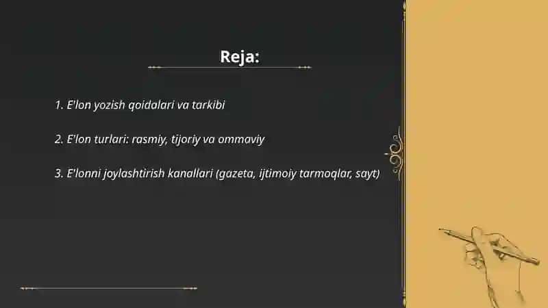 E'lon, taklifnoma, telegramma, telefonogramma, hisobot 2