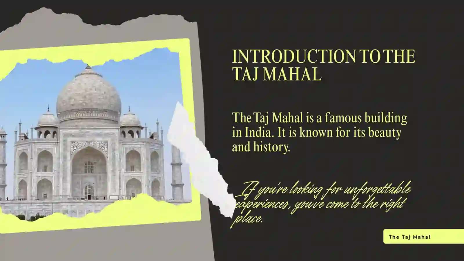 Taj Mahal presentation in English 2