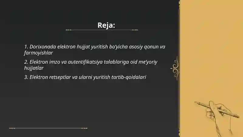 Elektron hujjatlar yuritish bo‘yicha me’yoriy hujjatlar 2
