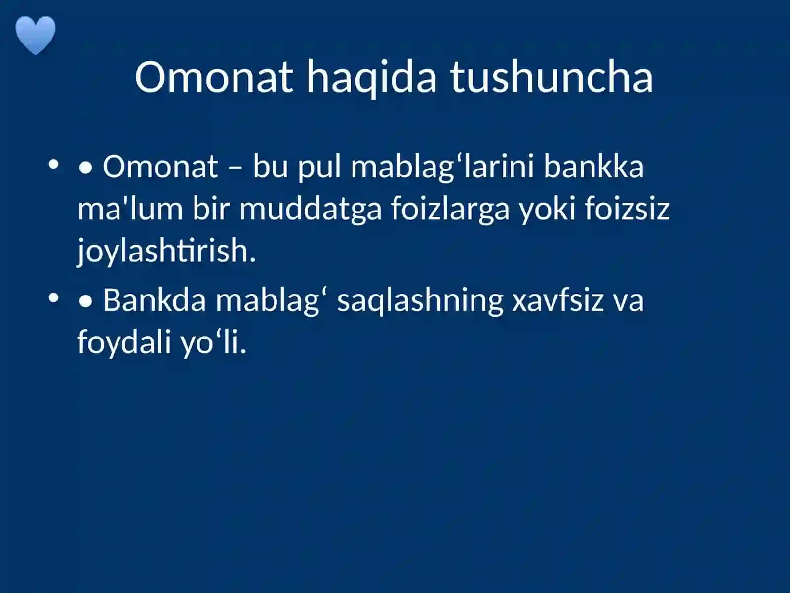 Omonat (Depozit) 2
