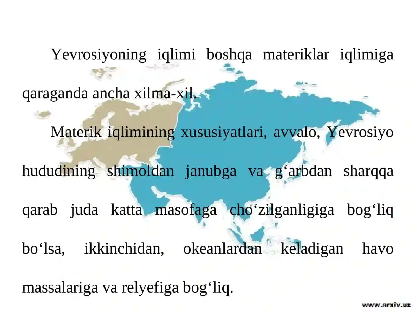 Yevrosiyoning iqlimi 2