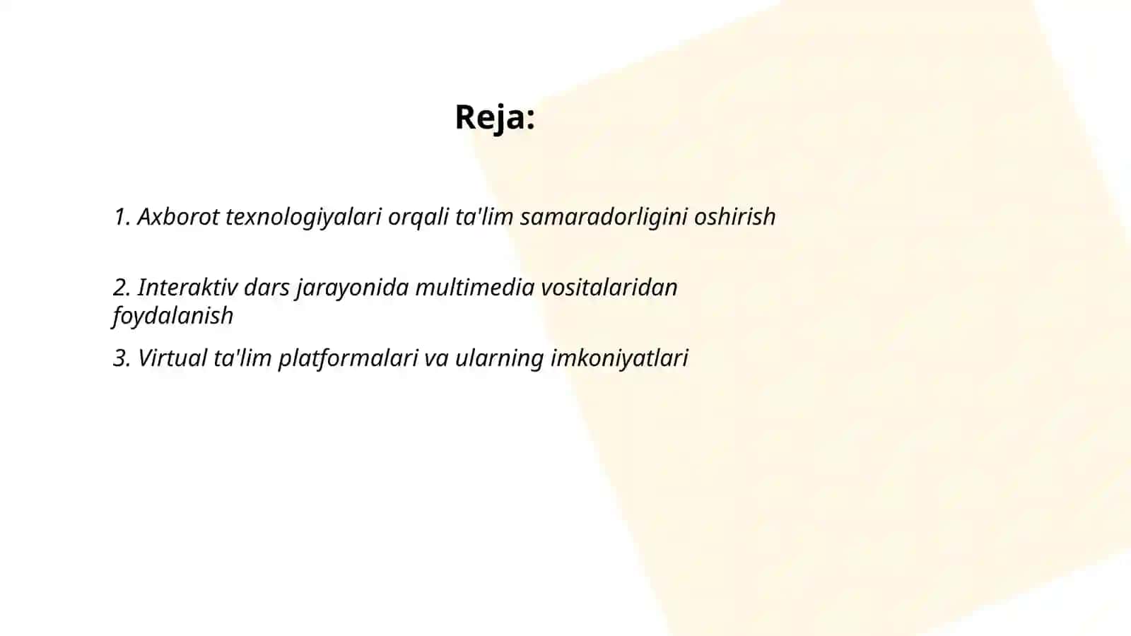Ta'lim tarbiya jarayonida axborot texnologiyalaridan foydalanishning imkoniyatlari 2
