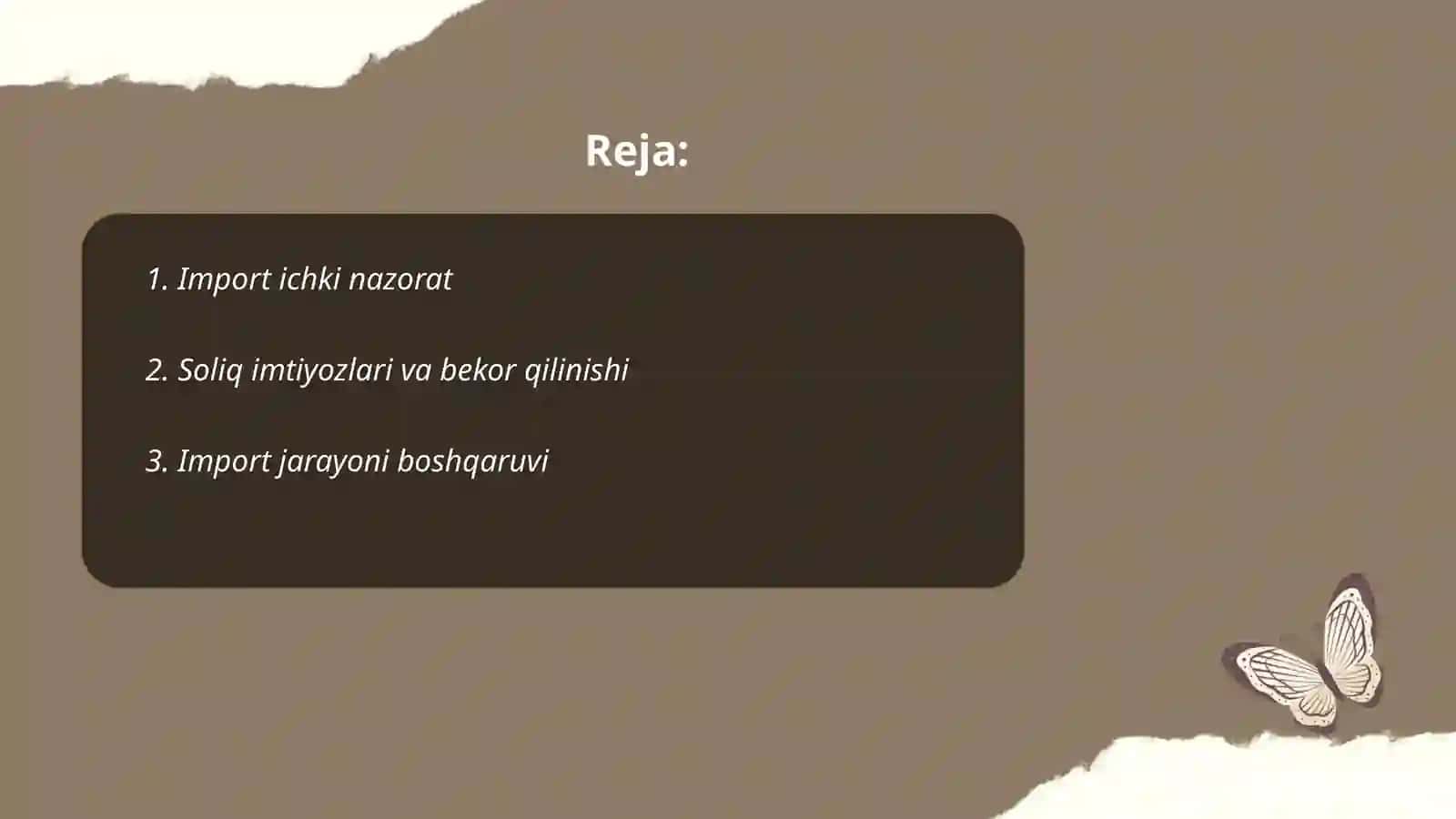 Import ichki nazorat 2
