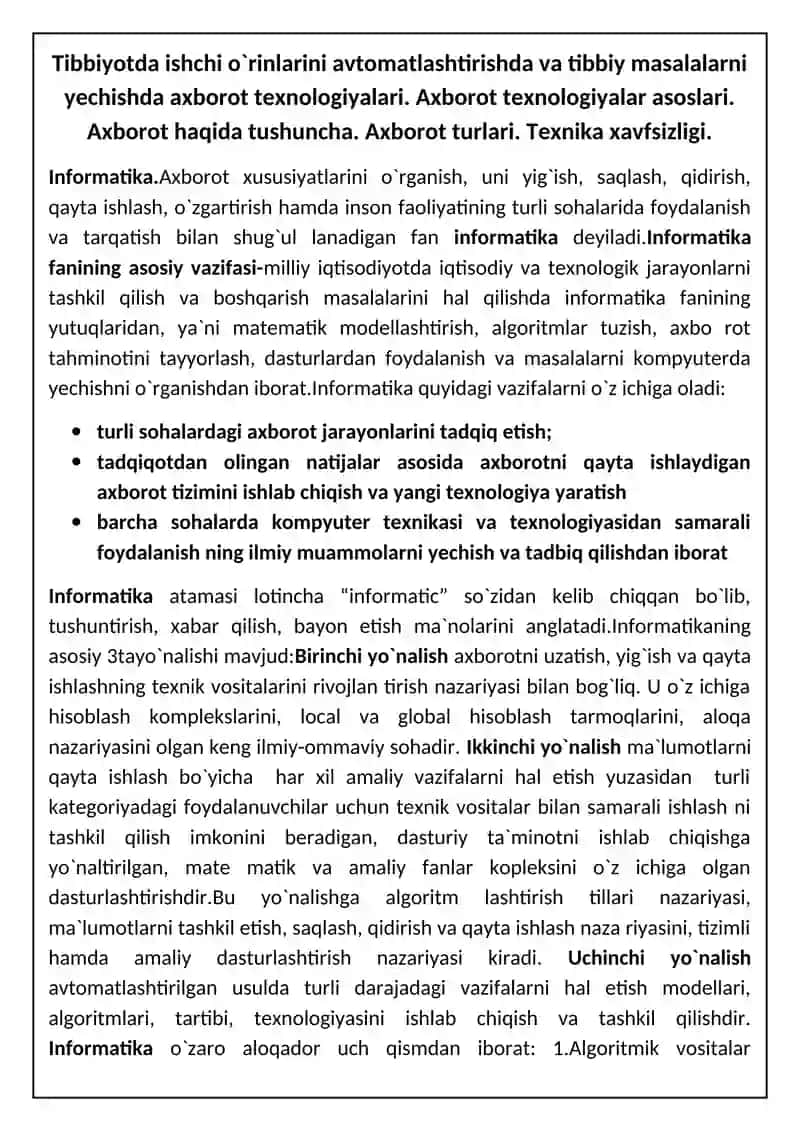 Axborot texnologiyalari 2