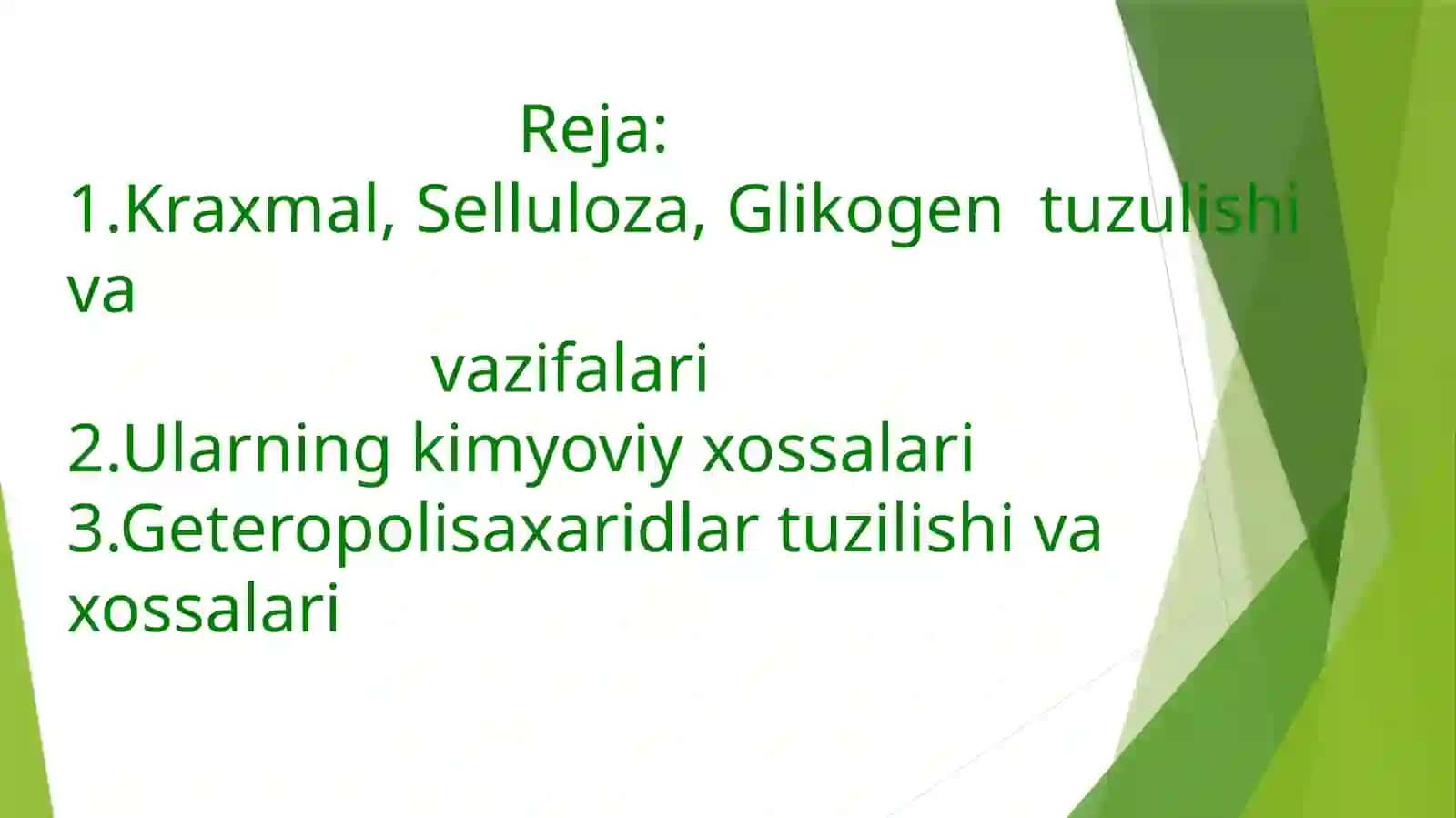 Polisaxaridlar. Kraxmal, Selluloza 2