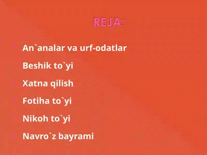 An`analar va urf-odatlar 2