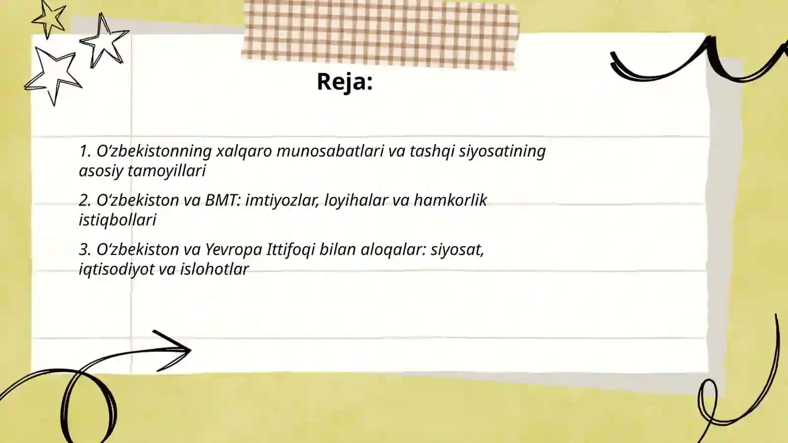 Oʻzbekiston va jahon hamjamiyati 2