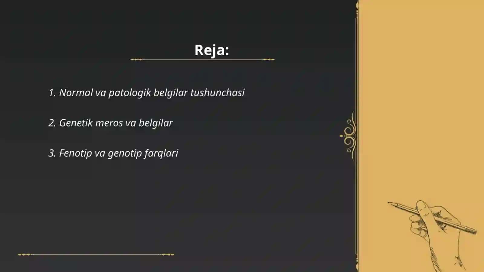 Normal va Patologik Belgilar 2