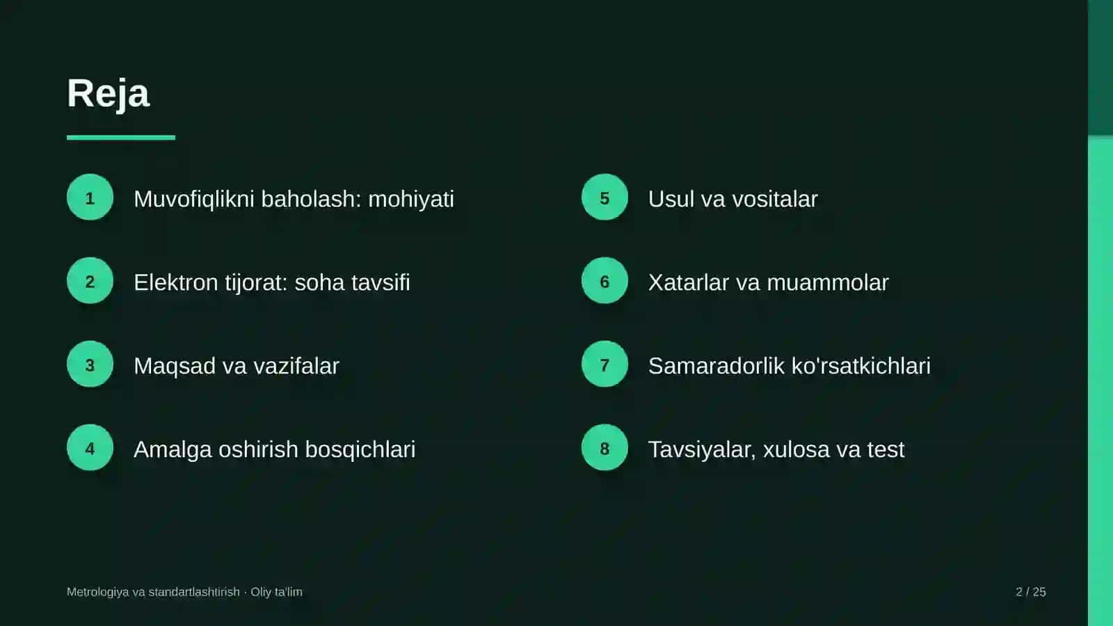 Elektron tijoratda muvofiqlikni baholash 2