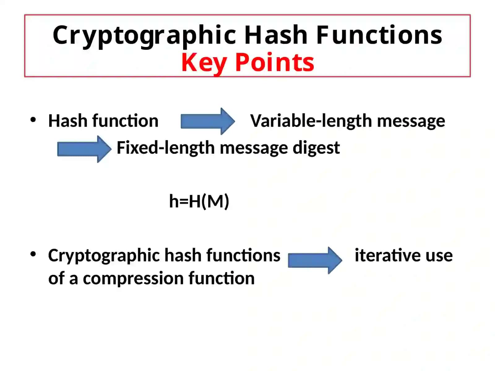 Cryptographic Hash Functions 2