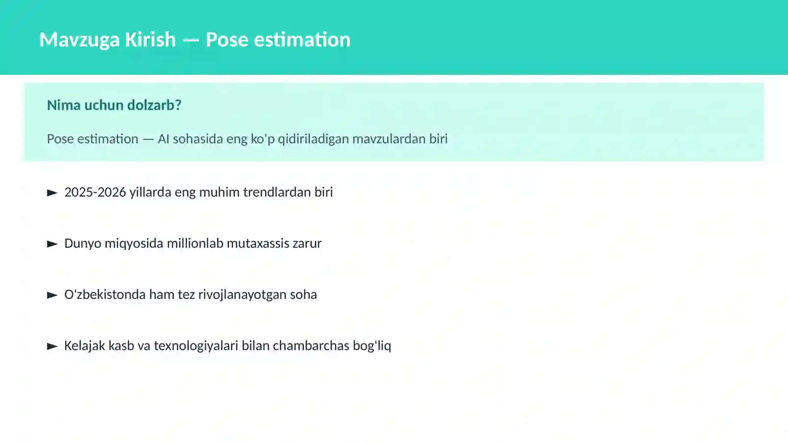 Pose estimation 2