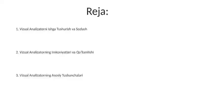 Ko'rish analizatori 2