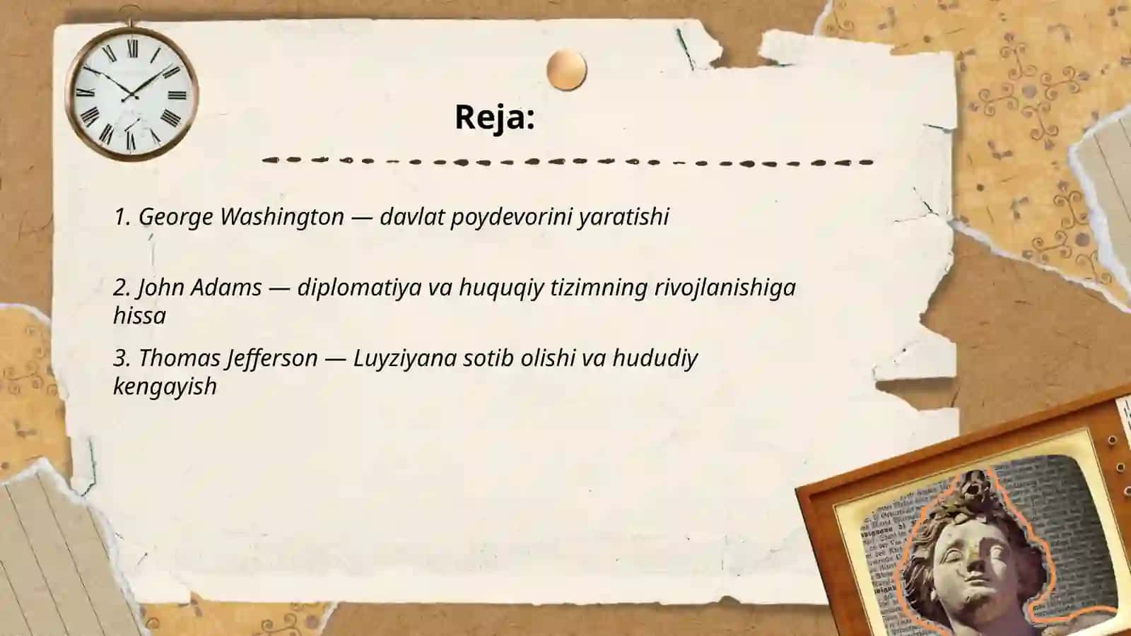 George Washington — davlat poydevorini yaratishi 2