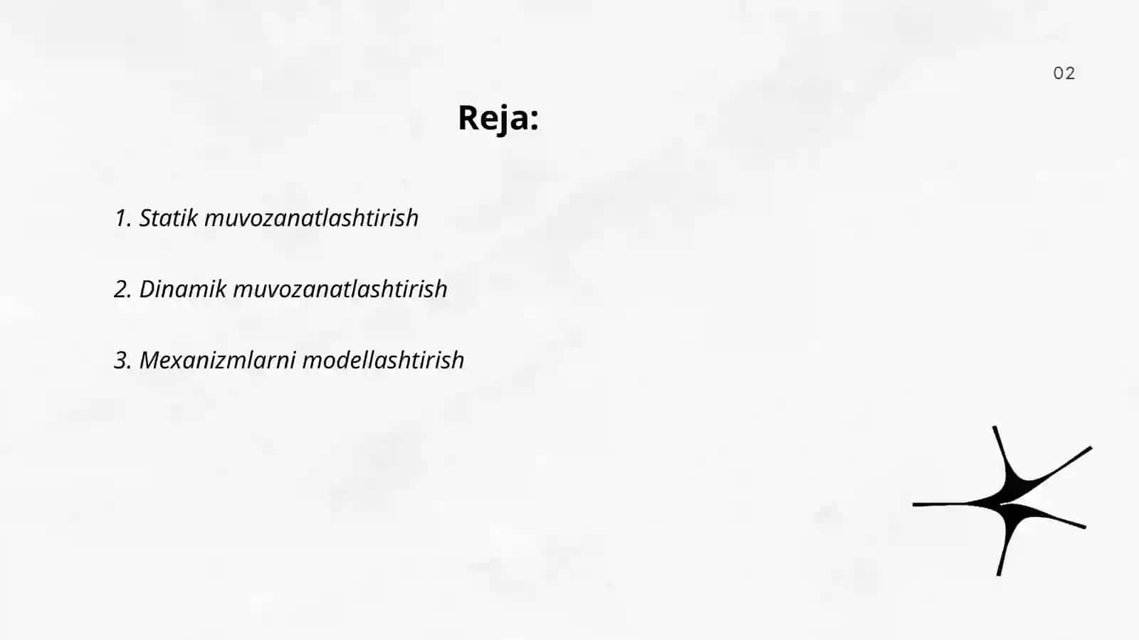 Statik muvozanatlashtirish 2