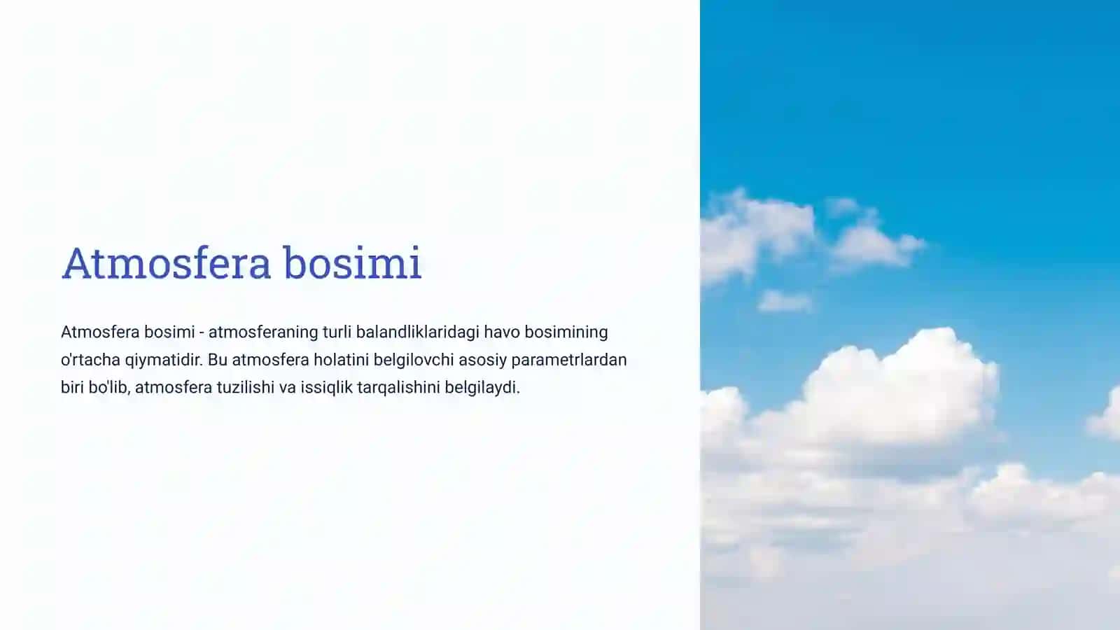 Atmosfera bosimi 2