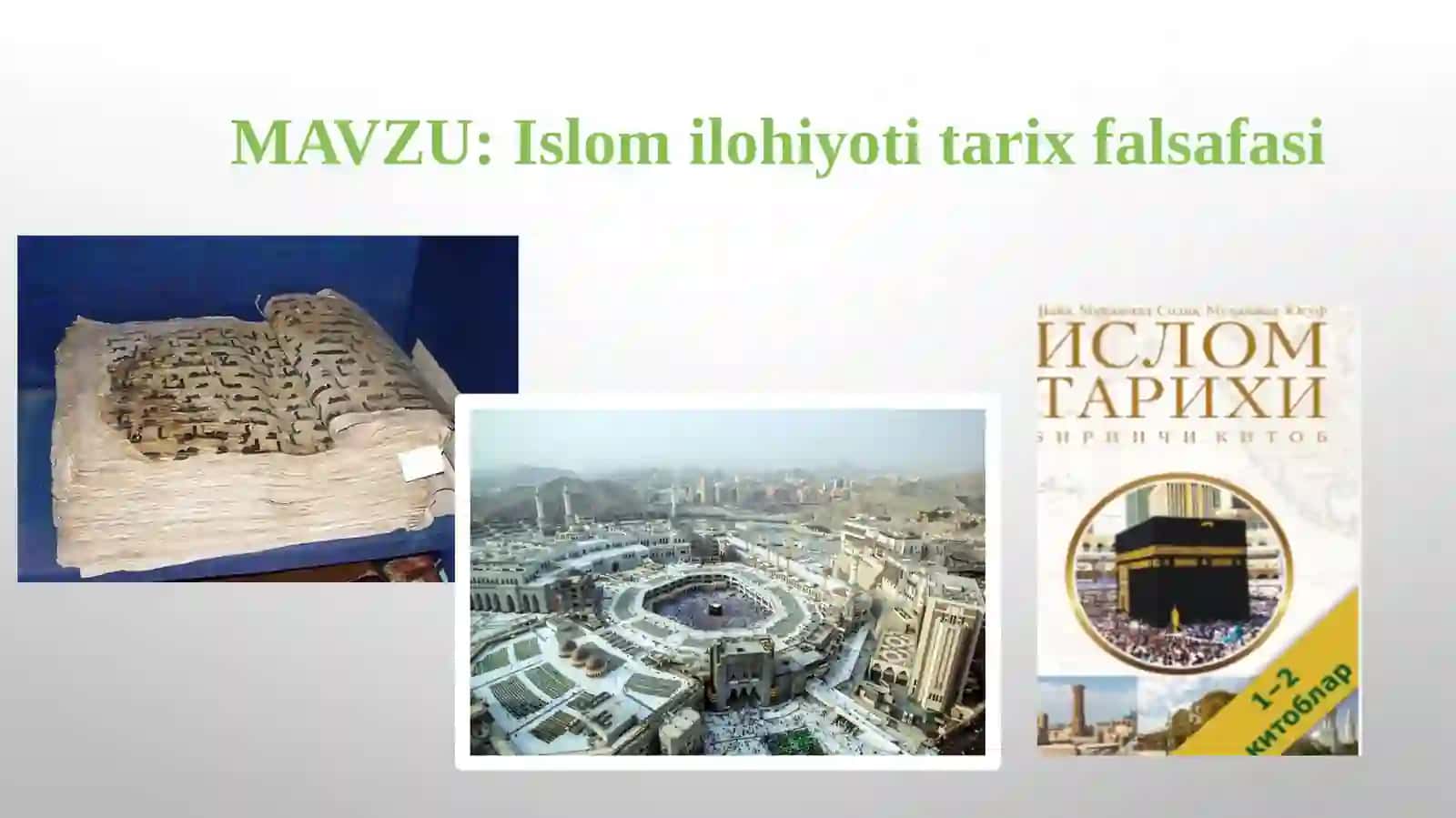 Islom ilohiyoti tarix falsafasi 2