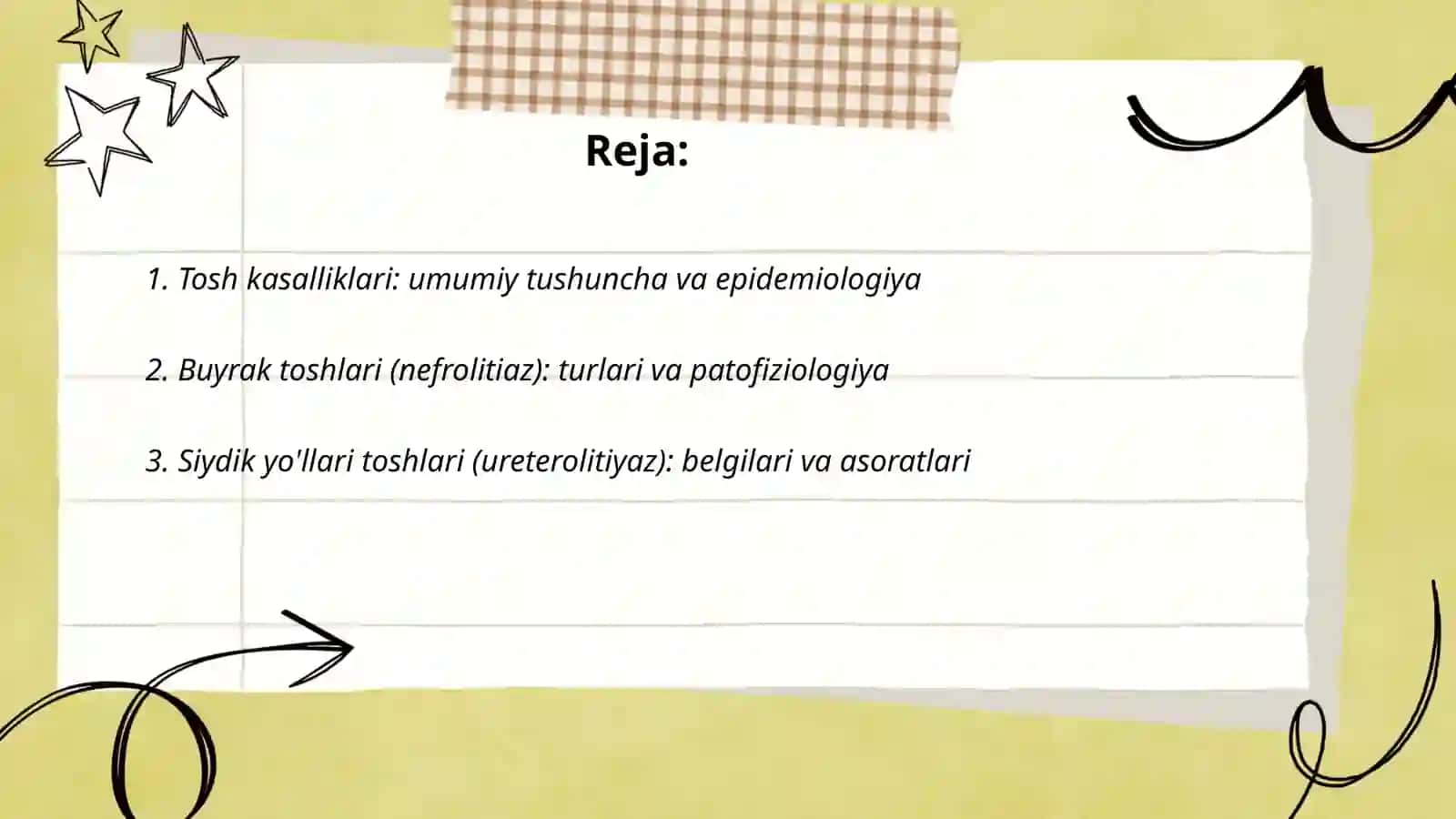 Tosh kasalliklari 2