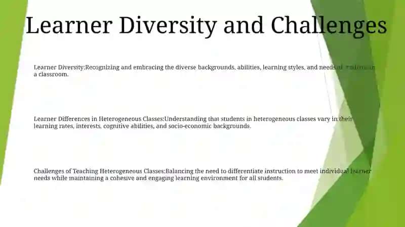Learner Differences: Teaching Heterogeneous Classes 2